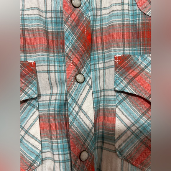 Tecovas Western Red and Blue Plaid Casual Shirt Size S - Picture 3 of 9